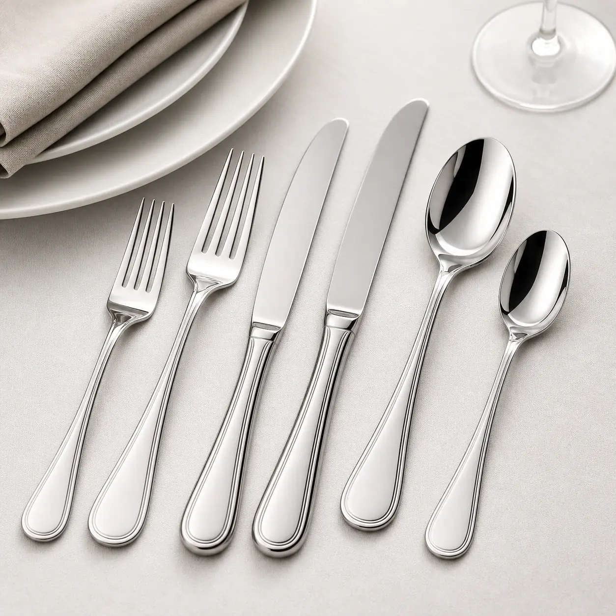 Tafelbesteck aus Edelstahl für Gastronomie-Service