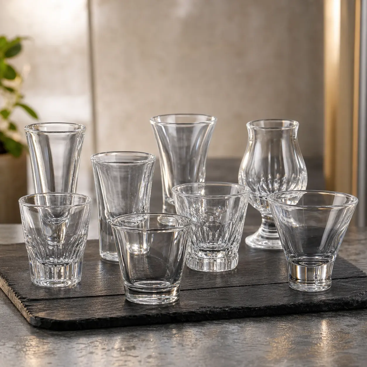 Shotgläser und Spirituosengläser für Barservice