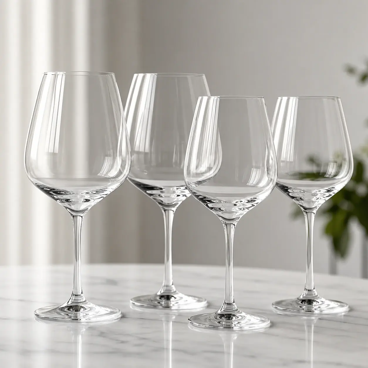 Weingläser aus klarem Glas für Gastronomie