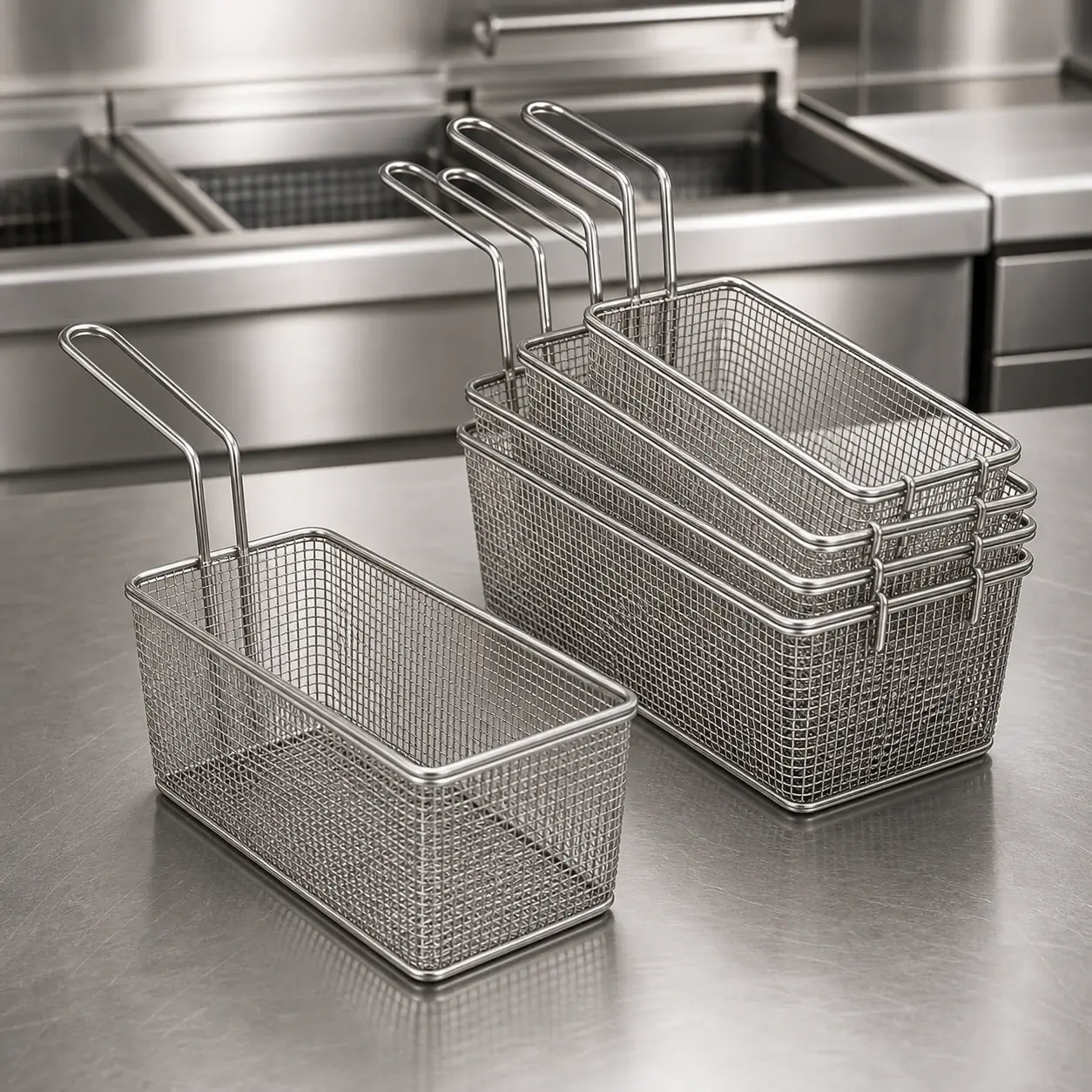 Frittierkörbe aus Edelstahl für Gastronomie