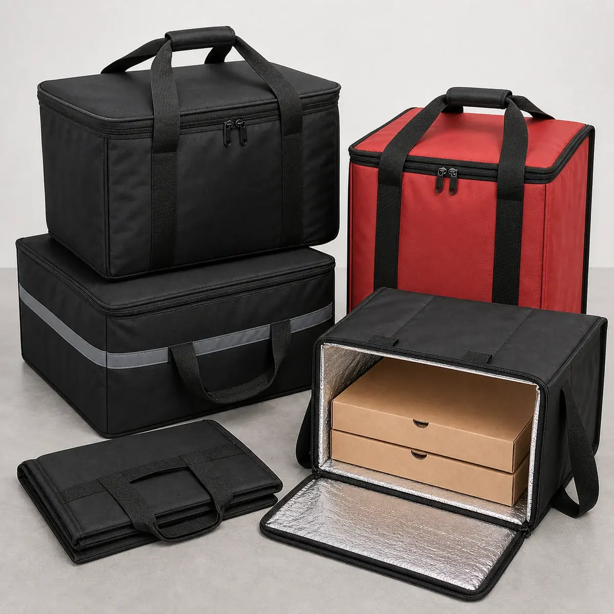 Isolierte Liefertaschen für Food-Delivery und Catering
