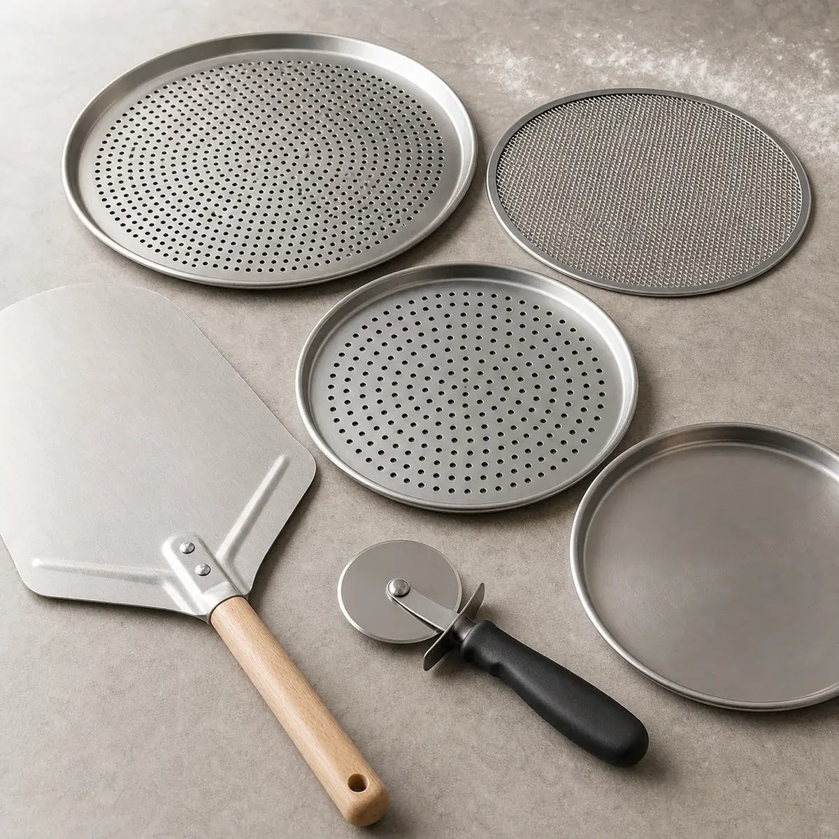 Pizzableche und Pizzazubehör für Backofen und Gastronomie