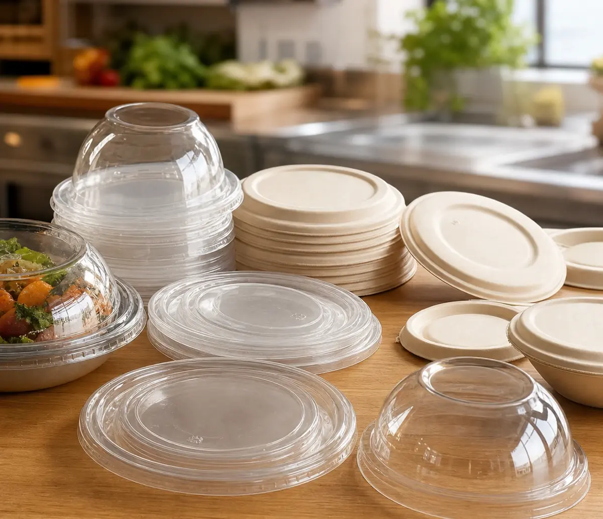 Transparente Deckel passend für Einwegteller und Einwegschalen