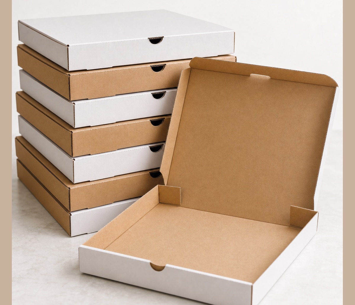 Pizzakartons als Gastro-Nahaufnahme bei Playflip